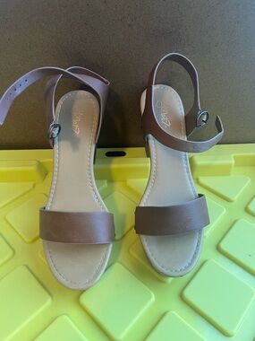 Women’s Ankle-Strap Sandals — Taupe